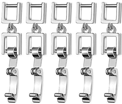 Lot de 5 Rallonges pour Bijoux - Extensions de Chaînes pour Colliers et Bracelets avec Fermoirs