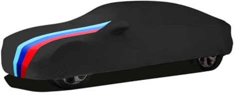 Asasytal Autoabdeckung für den Innenbereich, Sportwagen Vollen Schutz, Elastisch Stoff, Staubdicht Atmungsaktives für Unterirdische Garage, Autoausstellung/Show, L4.6~4.9 Meter, Schwarz mit Muster