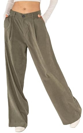 Nina Carter K901 Elegante Pantalón Ancho para Mujer – Pantalón Palazzo Fluido Tejido Ligero Pierna Ancha Inicio de Temporada, XL