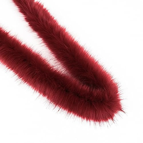 Anevous 2m Boa zum Basteln, Einfarbig Federboa, Flauschige Federschal, Federstreifen Hochzeit Dekorationen für Nähen Kunsthandwerk Dekoration, Kostüm-Accessoire, Party, Karneval,Weinrot