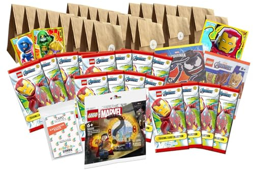 Bundle mit LEGO Avengers Adventskalender 2023-24 tolle Überraschungen + Exklusive Collect-it Hüllen