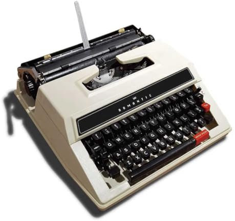 Traditionelle tragbare manuelle Schreibmaschine, klassische alte Retro-Schreibmaschine für Schriftsteller, langlebige Textverarbeitung mit Doppelspulenband