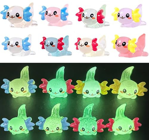 16 Pcs Mini Resin Animals - Cute Glowing Hexagonal Dragon Figurines - Perfect for DIY Crafts - Garden Landscapes - Dollhouse Decoration - Glowing Hexagonal Dragon Statues - Mini Animal Figures