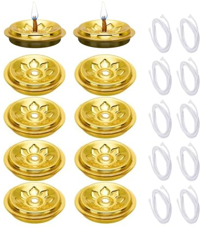 Schwimmende Dochte, Öllampendocht | 20 Stücke Kerzen Dochthalter mit Blumendesign - Desktop -Dekoration, buddhistische Lieferungen für Frauen, Männer, Erwachsene, Freunde, Zuhause