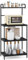 KOMFOTTEU Mensola da Cucina a 4 Ripiani Regolabili in Metallo, con 4 Piedini Antiscivolo, 60 x 34,5 x 136 cm, Supporto per Forno a Microonde, Scaffale Multifunzionale per Sala da Pranzo (Nero)