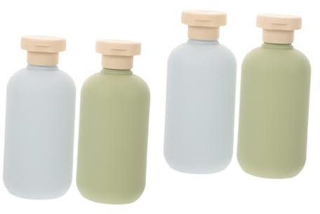 WRITWAA 4pcs Travel Shampoo Dispenser Refillable Lotion Bottles Squeeze Bottles for Lash Dandruff Shampoo