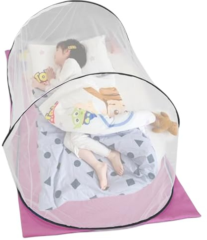 Moustiquaire de Voyage Anti-Mouches - Moustiquaire de Lit Anti-Moucherons | Moustiquaire Portable Renforcée pour Bébé Jardin Terrasse Balcon Pique-Nique Camping-Car avec Toit Fermé et Protection
