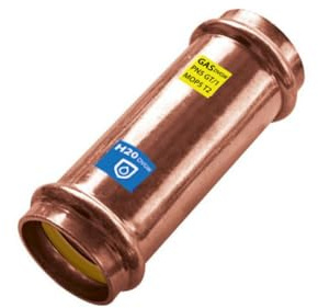 Sanpro 3 x Pressfitting Kupfer Kupplung - Muffe - Schiebemuffe, Größe V 12 (Pressfitting Kupfer Gas Wasser Trinkwasser Heizung Sanitär Fittings Fitting Kupferleitung) (Pack à 3 Stück)