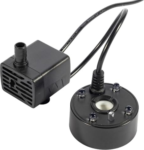 Generador de niebla ultrasónica, Generador de niebla para acuarios,Mist Fogger Pond Mister Máquina de - Fogger ultrasónico para estanque, nebulizador de con luces LED, máquina de