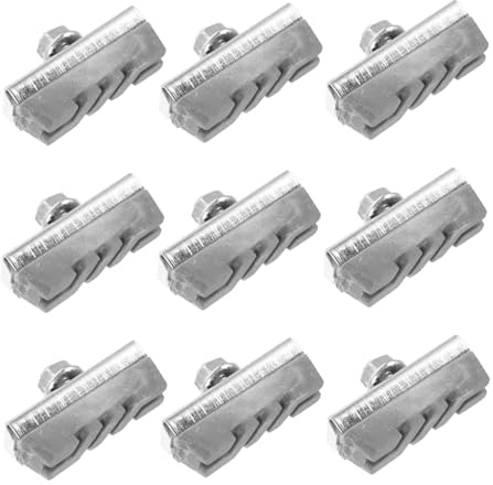 TOPBATHY 10pcs Mountain Bike Brake Pads Dual Compound Silent Caliper Brake Blocks for Cycling with Enhanced Stopping Power and Noise Reduction Compatible with Road and Bikes