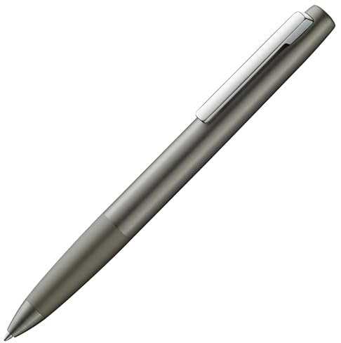 Lamy aion graphite Kugelschreiber – moderner Drehkugelschreiber im eloxierten, leichten & nahtlosen Aluminium-Gehäuse – mit Edelstahl-Clip – Strichbreite M – inkl. Großraummine M 16 schwarz