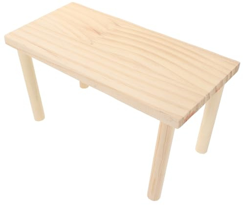 JOINPAYA Holzplattform für Kleine Tiere Sichere Hamsterkäfig etage aus Natürlichem Holz Multifunktionale Spiel Kletterplattform für Meerschweinchen Rennmäuse Chinchillas Geräumig und