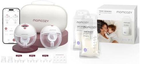 Momcozy Muttermilchbeutel und M5 Smart Milchpumpe Elektrische Set