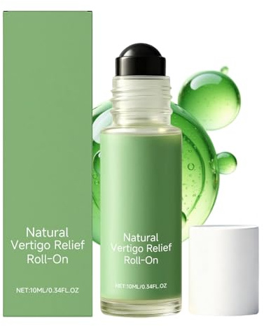 Vertigo Ease Roll On, 10 ml anti-yrsel lugnande doftande rörelsesjukdom lindrar öronolja, för avkoppling, perfekt för bil, flygplan, kryssning, resor, kontor och pendling