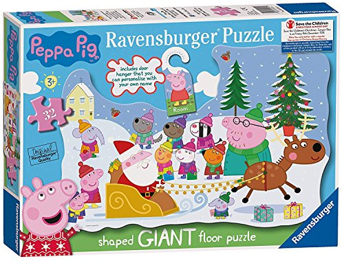 Ravensburger Peppa Pig 32 Piece Christmas Jigsaw Puzzle for Kids Age 3 Years Up with Door Hanger