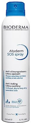 BIODERMA Atoderm SOS Spray - Antipicor y Calma Inmediata - Piel Sensible, Irritada y Muy Seca - Recomendado por Dermatólogos - Para Toda la Familia - Aerosol 200 ml
