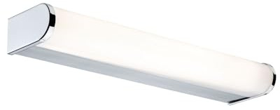 Paulmann 70879 LED Wandleuchte Arneb incl. 1x9 Watt IP44 Deckenlampe Chrom Badlampe Alu, Acryl Spiegelleuchte 3000 K