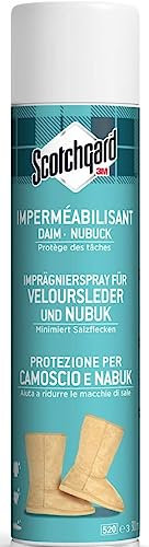 Scotchgard Imprägnierspray für Veloursleder und Nubuk, 300 ml - Wasserabweisendes Spray, Hilft Salzflecken zu Minimieren, Für Stiefel, Schuhe, Mäntel, Handschuhe und mehr
