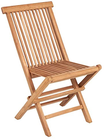 riess-ambiente.de Massiver Gartenstuhl Empire Teak aus wetterfestem Teakholz klappbar Hochlehner Outdoor Stuhl Garten Klappstuhl Holz-Klappstuhl Holzstuhl Natur