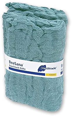 BeeSana® Bauchtuch, RöKo, unsteril, 6-fach, 20 x 30 cm, weiß, mit Schlaufe | Packung (20 Stück)