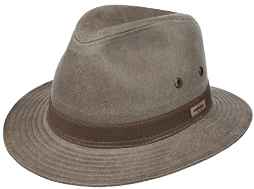 Stetson Vacaville Vintage Traveller Stoffhut - Einfarbiger Hut - Rustikaler Look - Sommerlicher Komfort für Herren - Frühjahr/Sommer