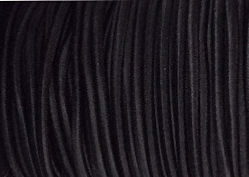4m elastische Kordel/Gummikordel schwarz 5 mm
