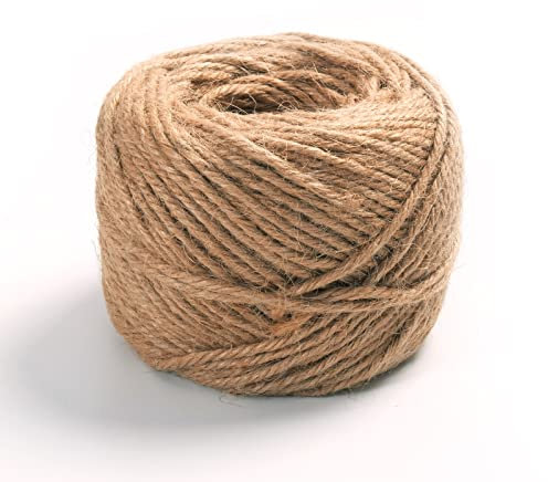 Cambaverd Cordel de yute natural de 200 pies, 3 mm, 4 capas, resistente para plantas trepadoras, manualidades, decoración, color marrón