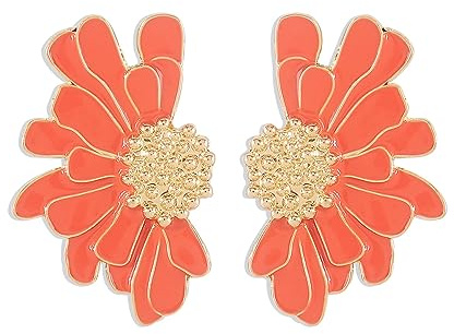 FDEETY Ohrringe Vintage Blumen Ohrstecker übertriebene übergroße Gänseblümchen Ohrringe Schmuck Geschenke für Frauen und Mädchen