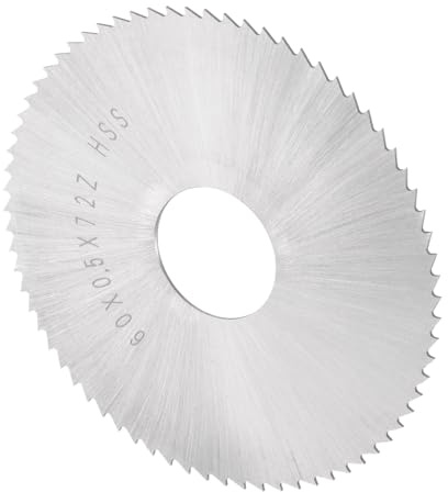 CoCud Kreissägeblatt, 60mm Durchmesser, 16mm Aufnahmebohrung, 0.5mm Dicke, 72 Zähne, 6542 Hochgeschwindigkeitsstahl (HSS) Holzsägeblätter für Metall, Holz, Kunststoff