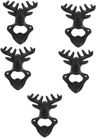 Alipis 5pezzi Apribottiglie Da Muro Vintage Ghisa Apribottiglie Retro Per Birra e Bevande Utensile Da Bar Resistente Per Cucina Casa e Feste