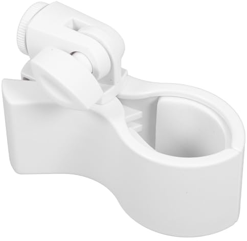 BESTonZON Clip per Microfono Regolabile in Plastica Bianca, Leggero e Resistente, Adattatore 5/8+3/8, Adatto per Diametro Microfono 32-60mm, per Supporti da Studio e Podcast