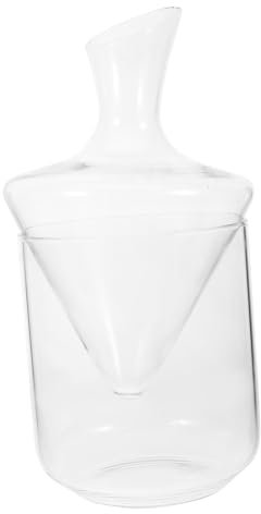 Alipis Decantador De Vino Tinto Clásico Con Dispensador y Cubitera De Hielo Transparente De Vidrio Para Mejorar Para Barra y Fiestas