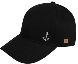 SCHIETWETTER Unisex Erw. Baseballcap Anker, Schirmmütze, Sonnenschutz, 100% Baumwolle Black OS