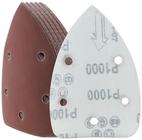 Cjueiom 25 fogli di carta vetrata per levigatrice a mouse, grana 1000, 5 fori, per levigatrice per mouse, levigatrice per mouse, levigatrice per mouse, per levigatrice da 140 mm