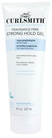 Curlsmith Fragrance-Free Strong Hold Gel | Starker Halt & Frizz-Kontrolle für definierte Locken, Dermatologisch getestet, Alle Lockentypen
