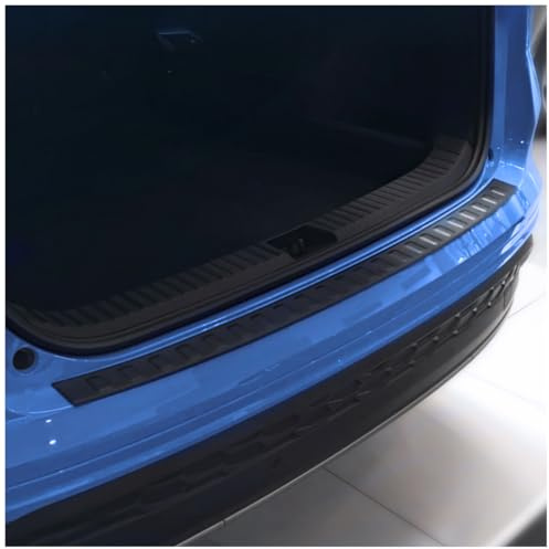 teileplus24 Parachoques protección para Skoda Kodiaq 2 12/2023- | Cinta de montaje preinstalada de aluminio con revestimiento de polvo negro y paño de limpieza inoxidable