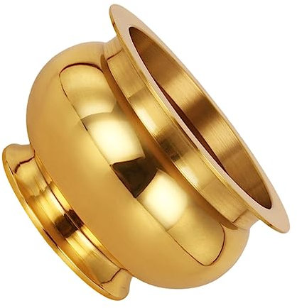 Cabilock Kupfer Räuchergefäß Rundes Design Kompakter Weihrauchbrenner Für Meditation Wohnraum Büro Buddhismus Geschenk