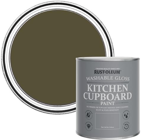 Rust-Oleum Scrubbable Kitchen Wood, Cupboard and Cabinet Paint in Gloss Finish - Greencroft 750ml