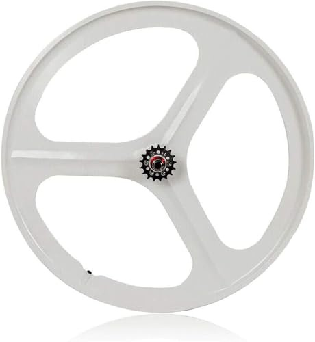 Fahrrad Fahrrad Laufrad, 700c Räder Mit Fester Schaltung, 26 MTB Fahrrad Mag Laufradsatz 3 Speichen Felge Single Speed Vorne Hinten Fixie Fahrrad Laufräder Laufrad Draht, Rear Wheel White