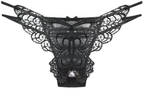Difference U Women's Underwear Set Side Adjustable Bikini Panties Sexy Thong (Black5)