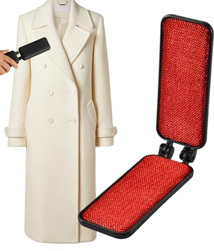 Lint Brush - Foldable Design, Reusable Lint Remover, Small Pet Hair Removal Tool | Hair Removing Clothes Brush for Clothes, Furniture, Carpets, Rugs, and Floors