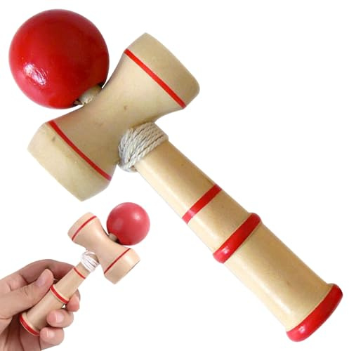 AZIDWERYQ Kendama, 5, 3 x 2, 2 Zoll großes Holz-Kendama-Spielzeug, einfach zu spielendes klassisches Japanisches Spielzeug, das Körperkoordination und -Kontrolle trainiert, für Anfänger und Profis