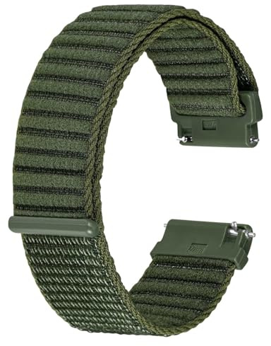 BISONSTRAP Klockarmband i nylon för män och kvinnor, med kardborreband och justerbart ersättningsband, 16 mm, 18 mm, 20 mm, 22 mm, 24 mm, 24mm, Nylon, Ingen ädelsten