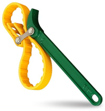VAGCARS Chiave a nastro, filtro dell'olio, chiave multifunzione da 9 pollici, cintura in gomma antiscivolo, regolabile fino a Ø 140 mm, universale per riparazione auto, filtri, coperchi in vetro, tubi