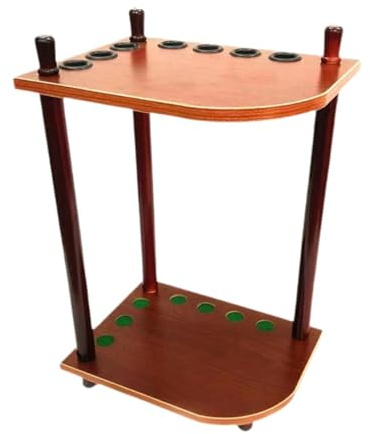 QLoztyse Pool Stick Halter, Billard Queue Ständer, Billard Zubehör, Praktischer Professioneller Pool Queue Ständer Aus Holz