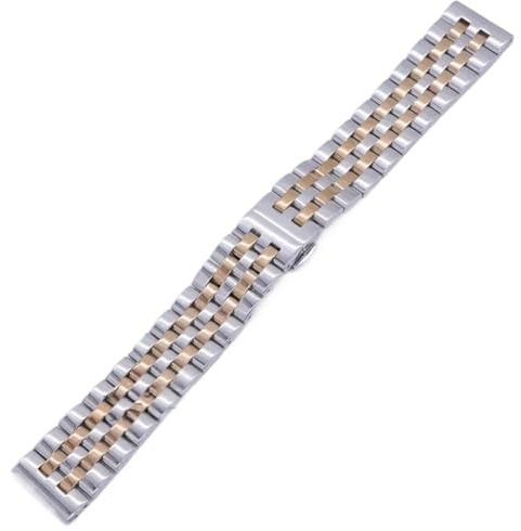 MDSIOKHJ Metallarmband för klockband i massivt rostfritt stål, bredd 10-24,0 mm, ersättningsband för män och kvinnor, tillbehör, 22mm, Acetat, Inga ädelstenar