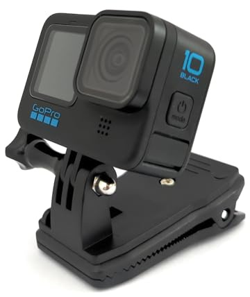 micros2u micro2u Backpack Strap Mount Quick Clip Mount Compatible with GoPro Hero 13,12, 11, 10, 9, 8, 7, 6, 5, 4, Session, 3+, 3, 2, Hero (2018), Fusion, Max, DJI Osmo Action Cameras
