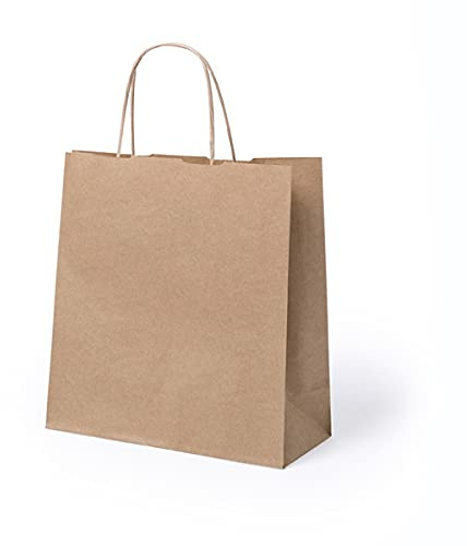 100 Stück Papier-Staubsaugerbeutel Kraft 23 x 22 x 9 cm – 100 gr/m2 – Braune Papiertüten Kraftpapier Retro Natural-Staubsaugerbeutel für Geschäfte mit Geschenken, Details