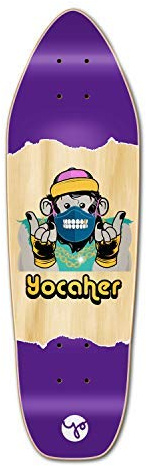 Yocaher Chimp Series Speak No Evil Graphic Skateboard Longboard Deck – Mini Cruiser Deck ONLY – Purple
