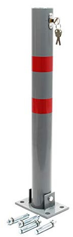 Parking Barrier Folding Car Park Bollard Security Driveway Post Lockable Round